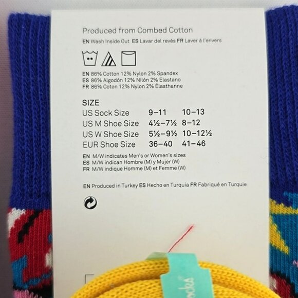 Happy Socks x Rolling Stones Men's 3 Pairs Combed Cotton Blend Socks Sz 8-12 - Picture 13 of 14